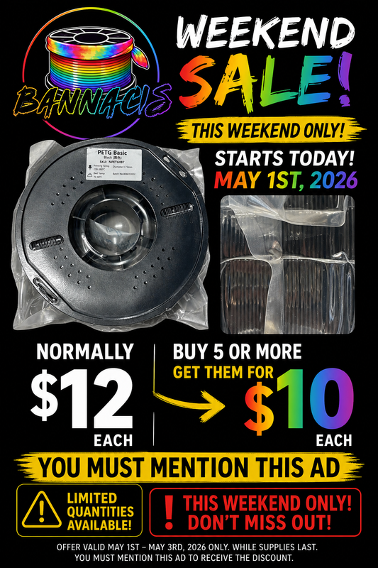 Black PETG 5kg $50 Weekend Deal